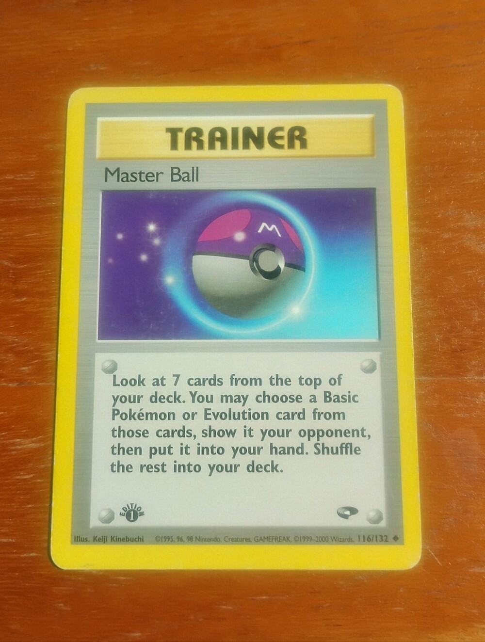 LP WOTC 2000 1st Edition Master Ball Trainer 116/132 Gym Challenge Pokemon Card - Picture 2 of 3